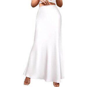 Womens Skirts Casual Maxi Skirt White
